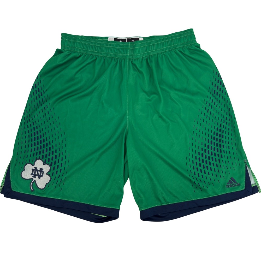 Notre Dame Team Issue Sample Shorts Mens Medium Green NCAA Shamrock Adidas Rare